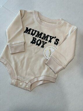 🤍🎃 Boy - 3-6M & 6-12M - NWT Sweet Wink Mummy's Boy Long Sleeve Romper